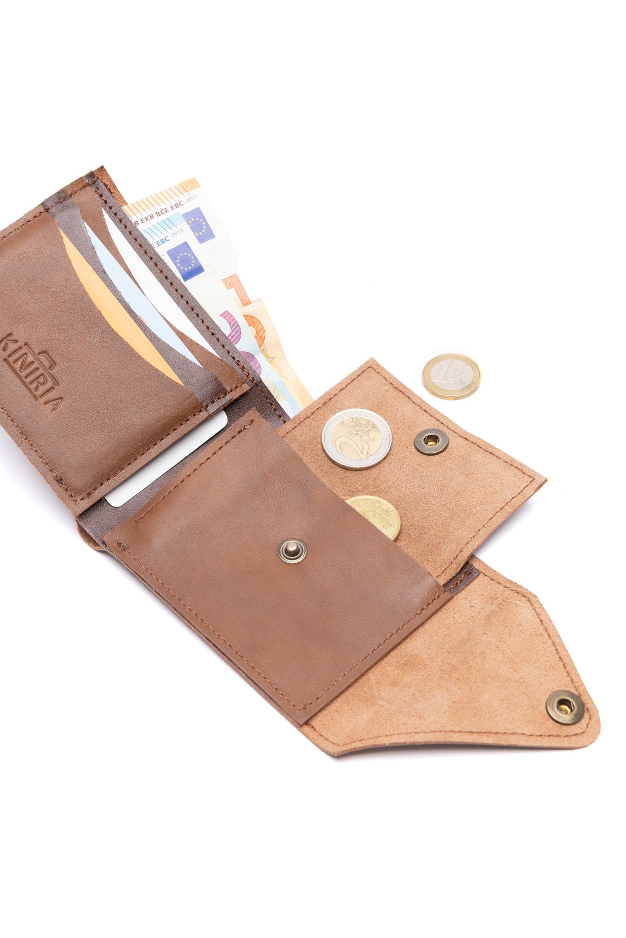 CARTERA AMERICANA CON BROHE | Marrón - Kiniria