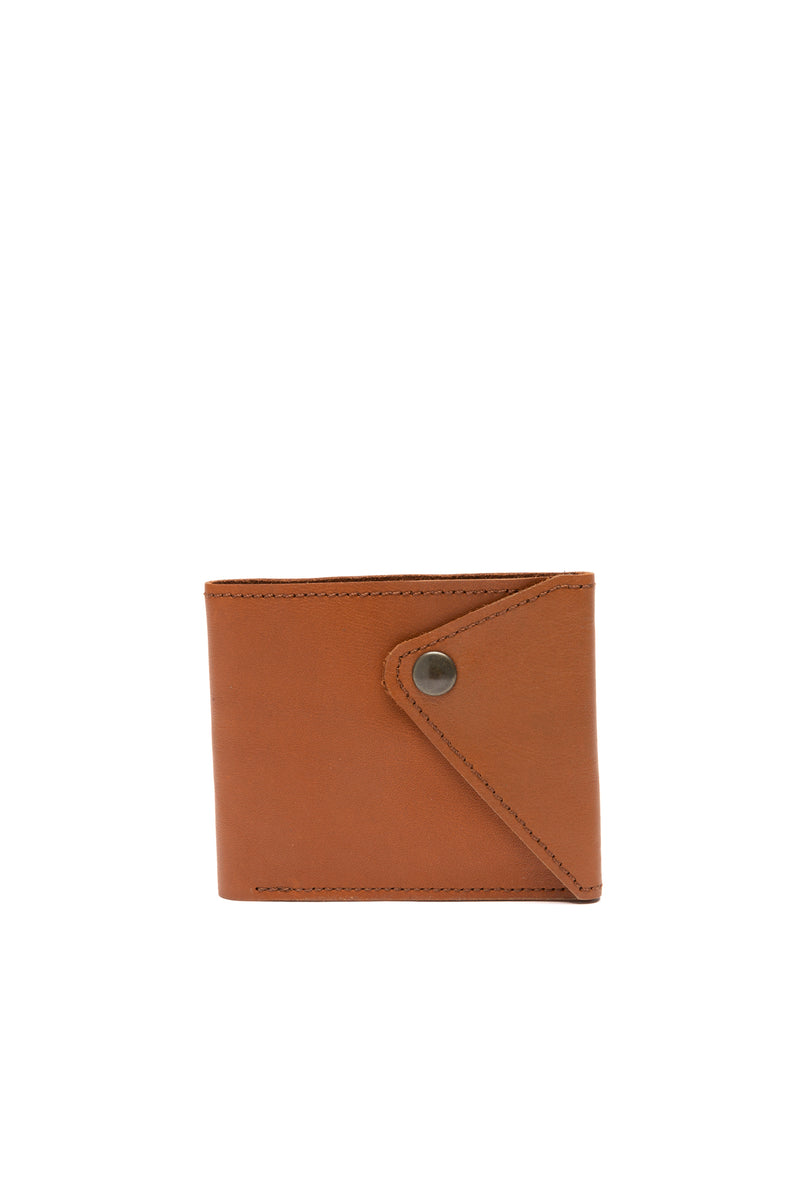 AMERICAN WALLET WITH CLASP | CAMEL
