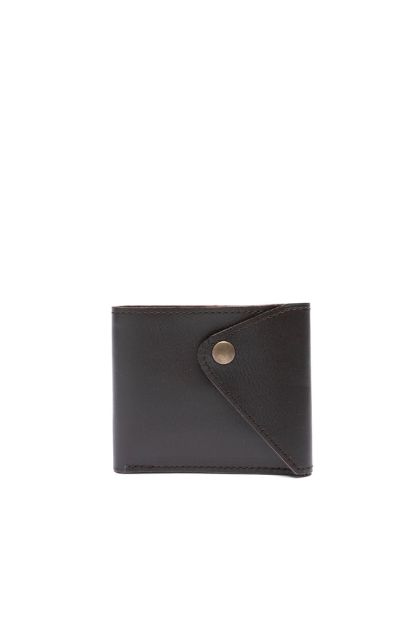 AMERICAN WALLET WITH CLASP | CHOCOLATE