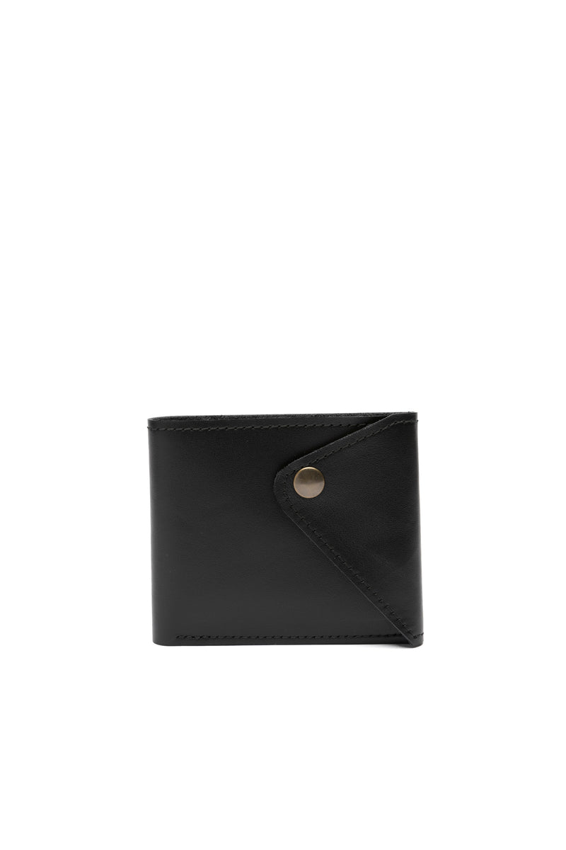 AMERICAN WALLET WITH CLASP | BLACK